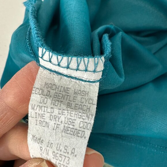 Aziz Vtg Y2K Midi Dress Size L Lettuce Hem - Picture 9 of 10